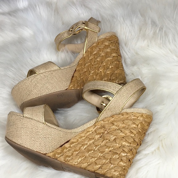 Louis Vuitton wedge sandals sz 36.5 - Picture 7 of 13